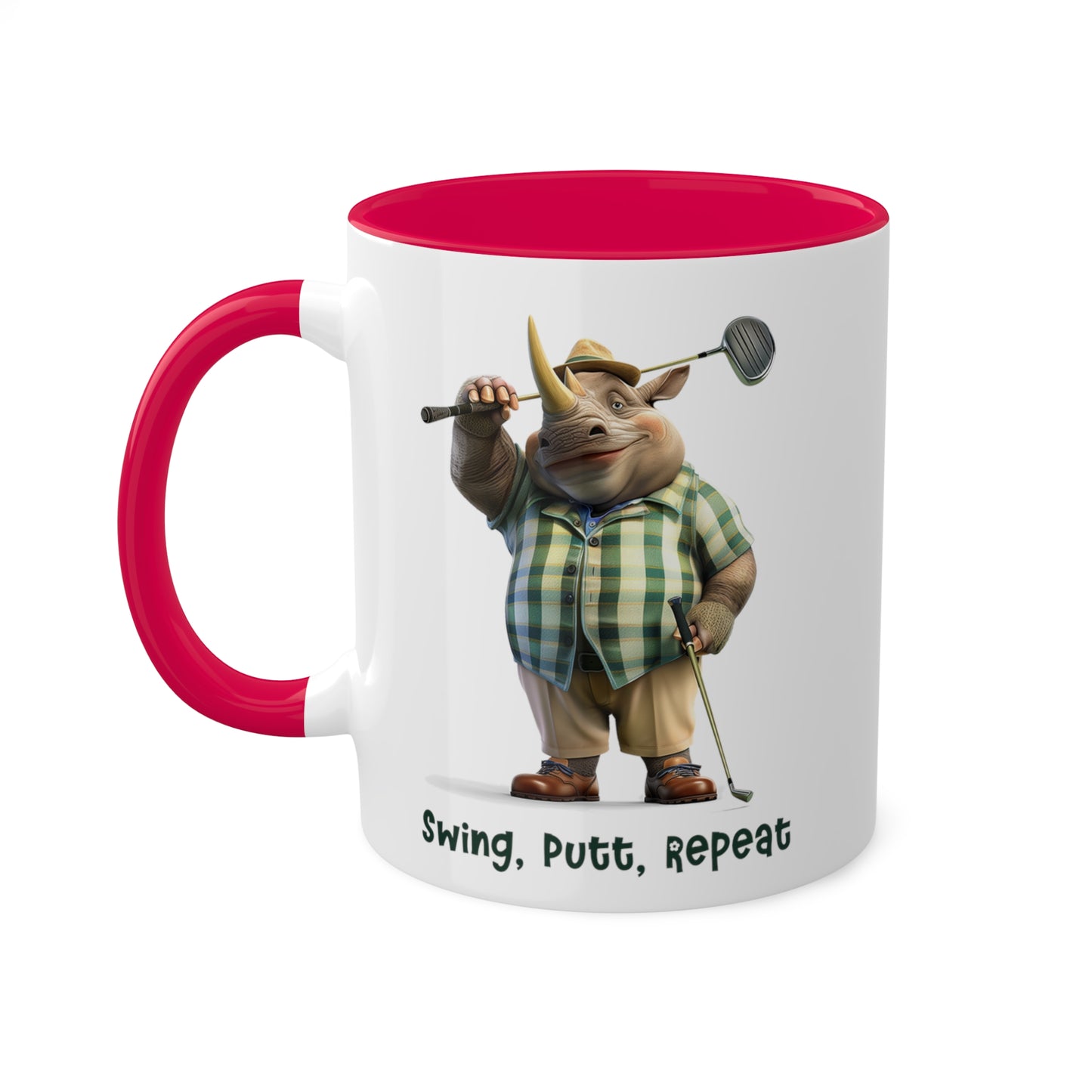 Rhino Golfer Mug