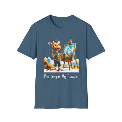 Giraffe Painter Softstyle T-Shirt