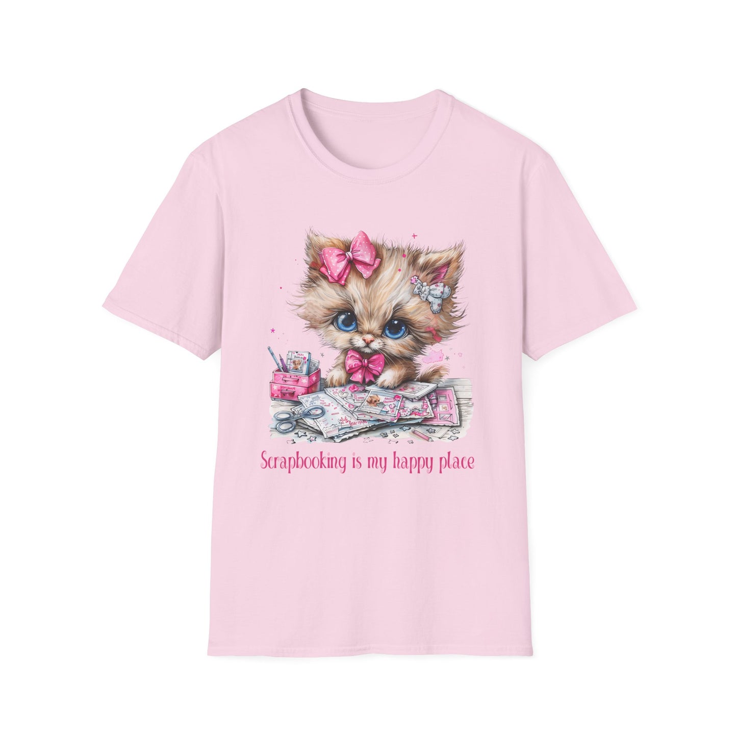 Cat Scrapbooker Softstyle T-Shirt