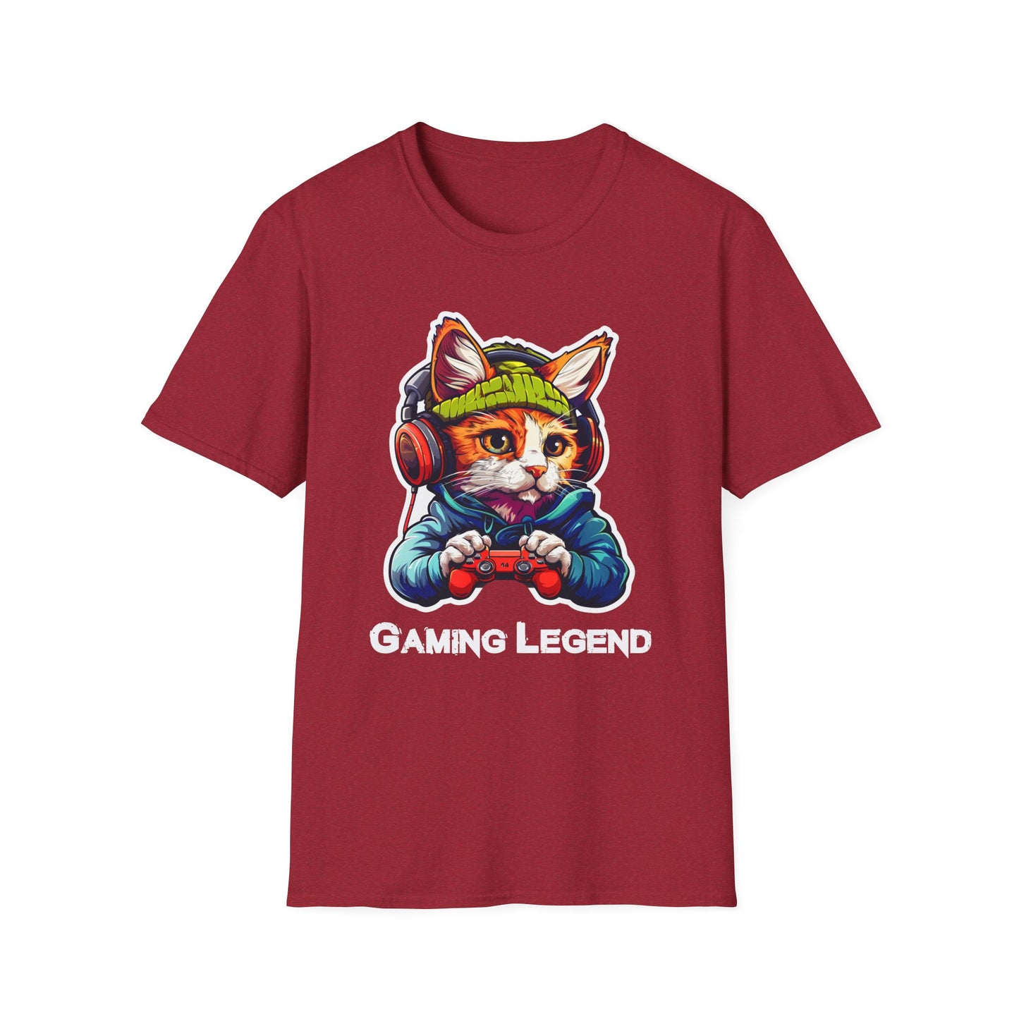 Cat Gamer Unisex Softstyle T-Shirt