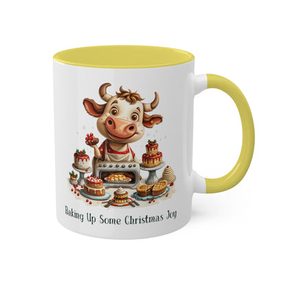 Cow Christmas Baker Mug