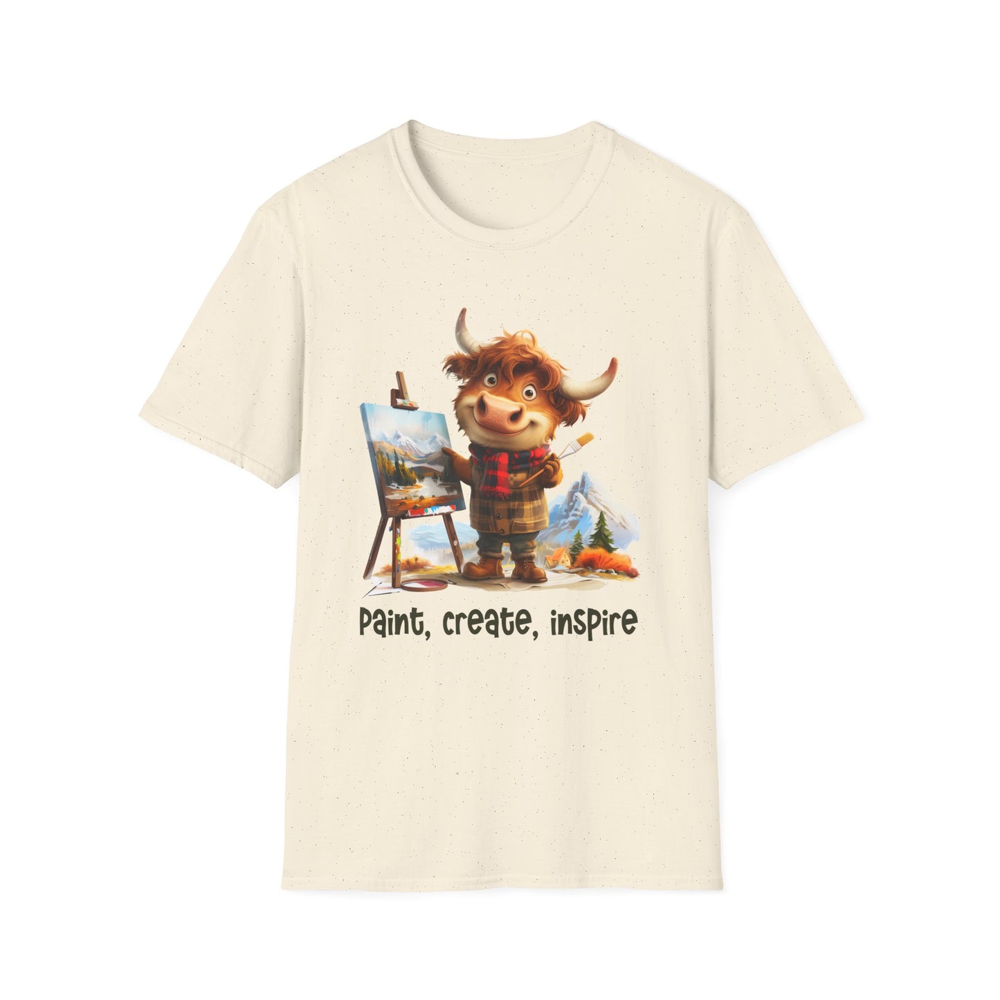 Highland Cow Artist Softstyle T-Shirt