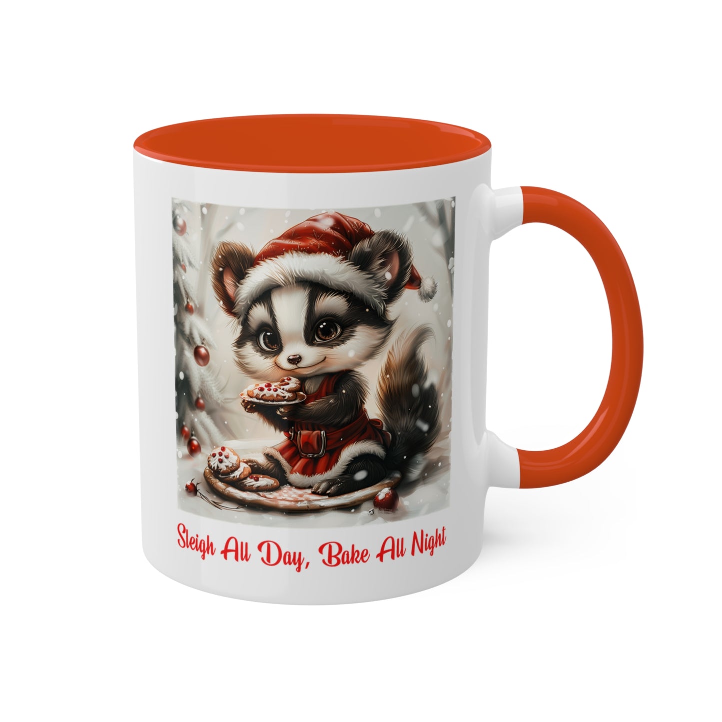 Skunk Christmas Baker Mug