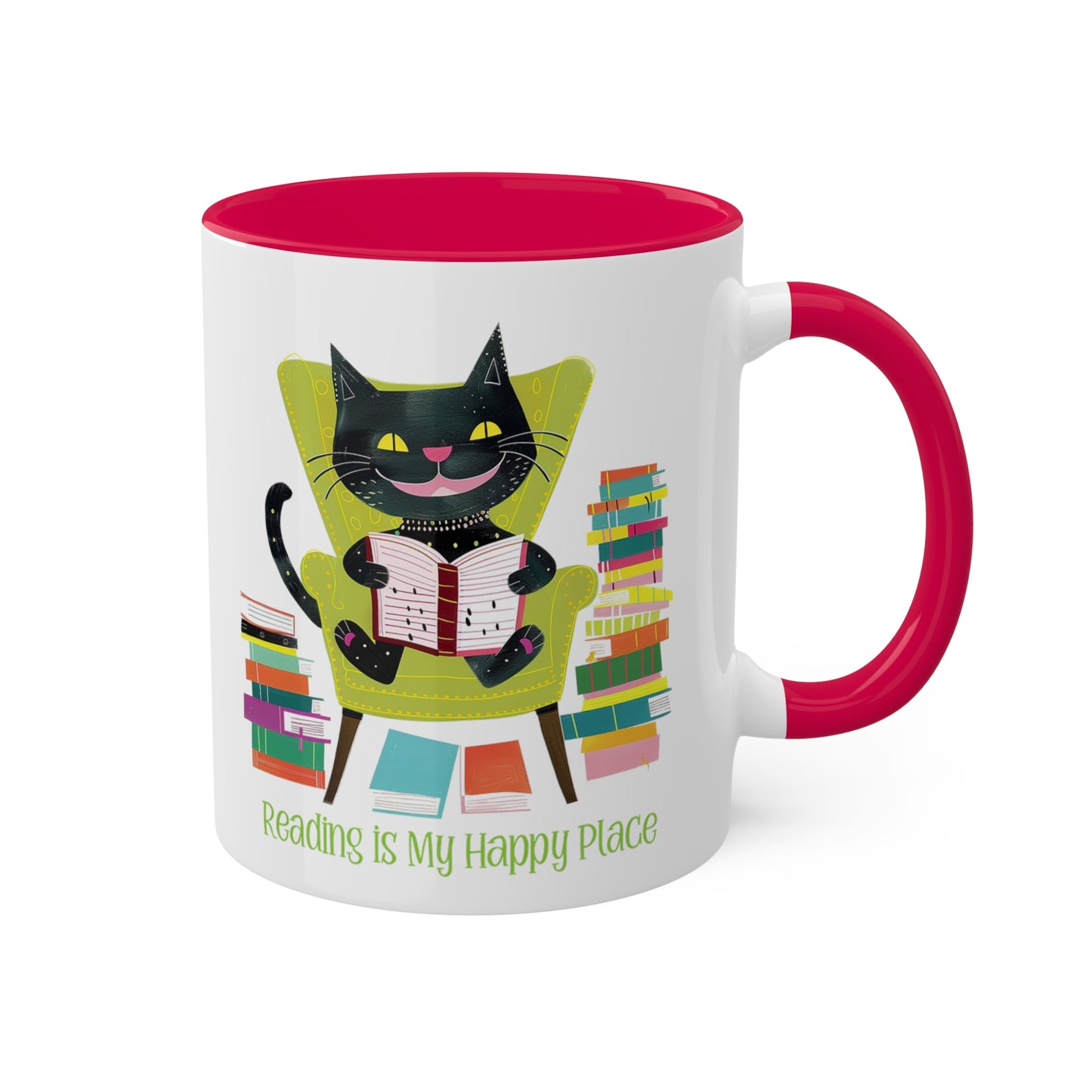 Cat Reading Mug