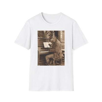 Vintage Western Donkey Piano Softstyle T-Shirt