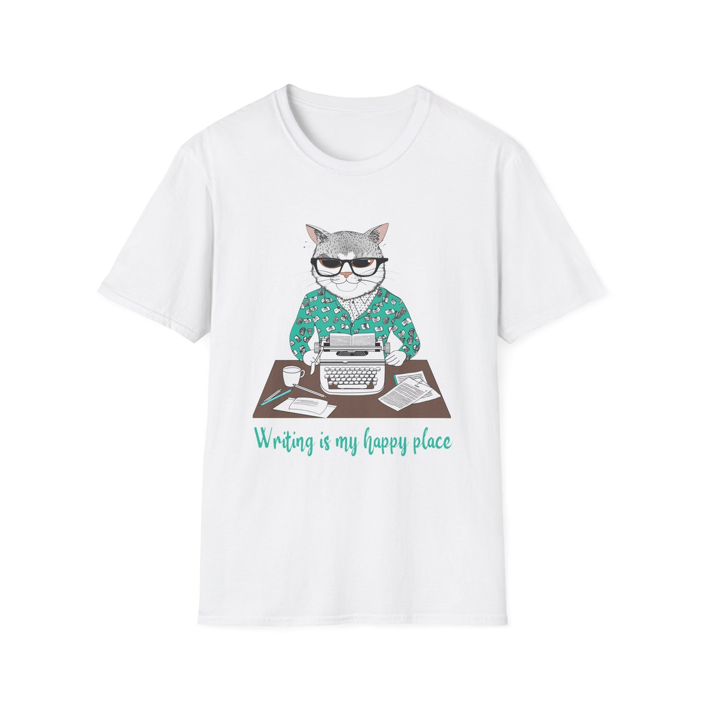 Cat Writer Softstyle T-Shirt