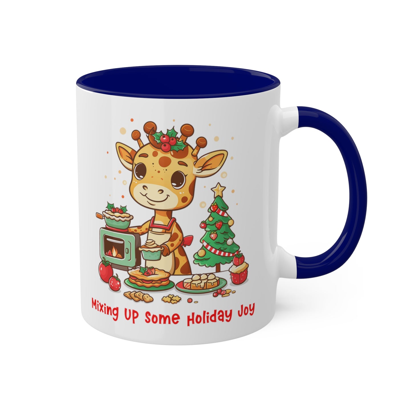 Giraffe Christmas Baker Mug