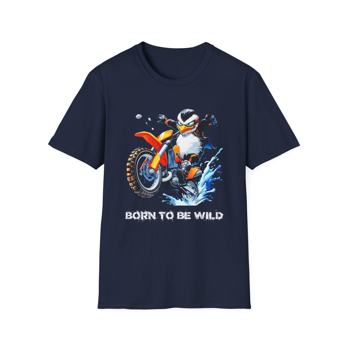 Penguin Dirt Biker Softstyle T-Shirt