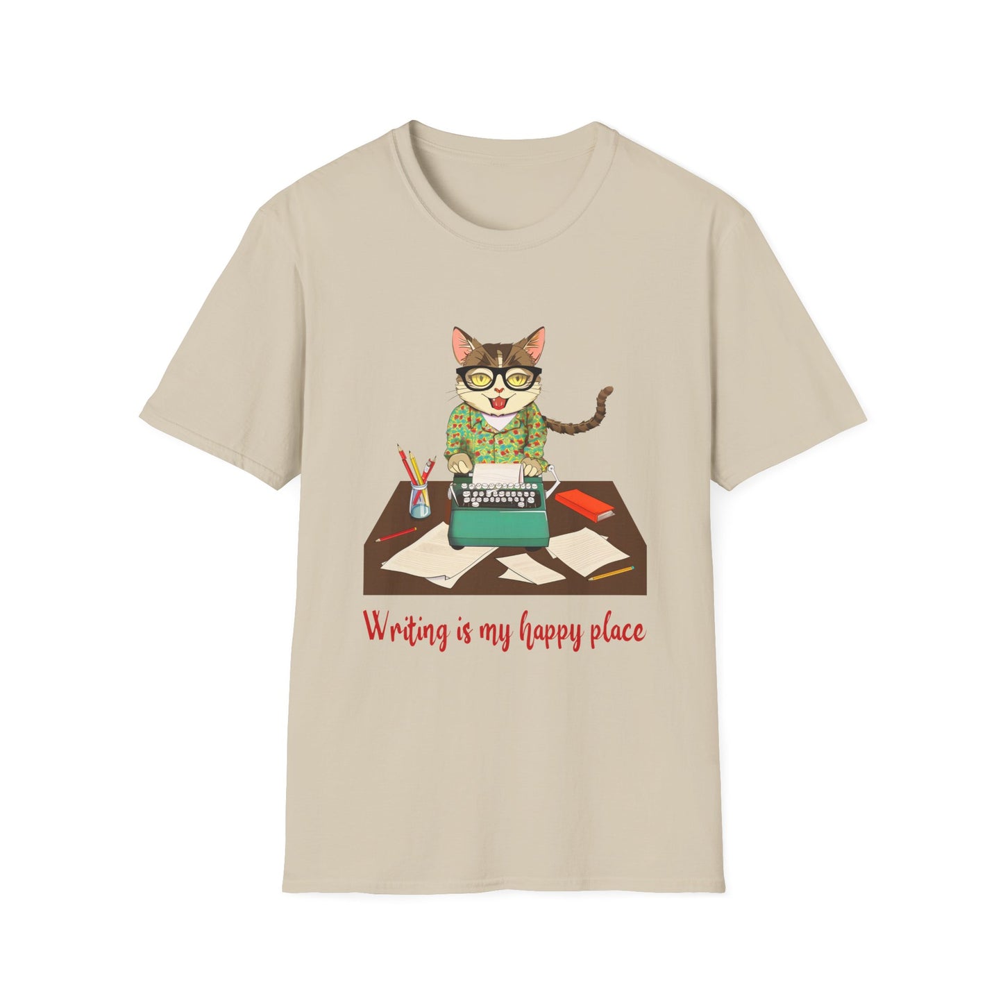 Cat Writer Softstyle T-Shirt