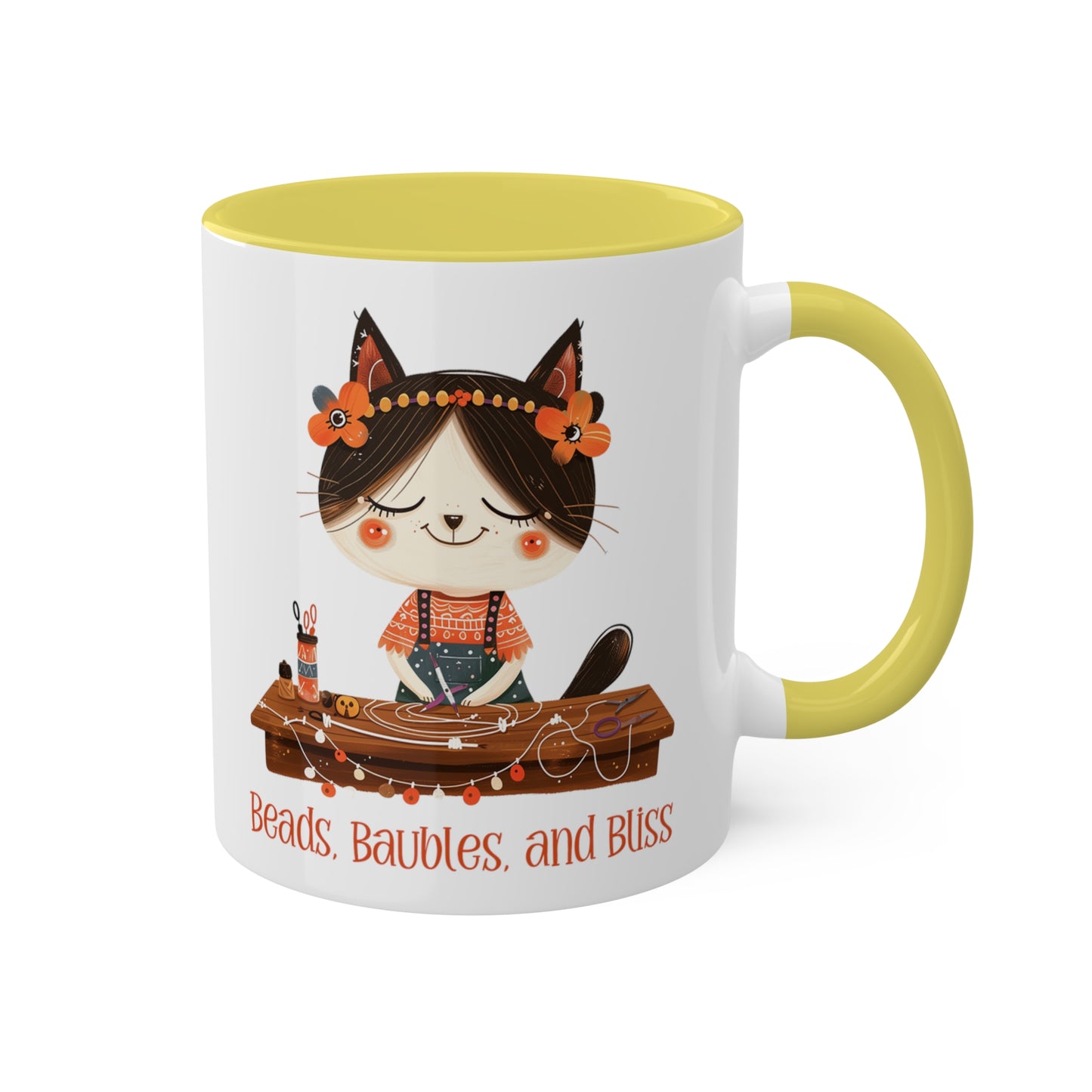 Kitty Cat Jewelry Making Mug