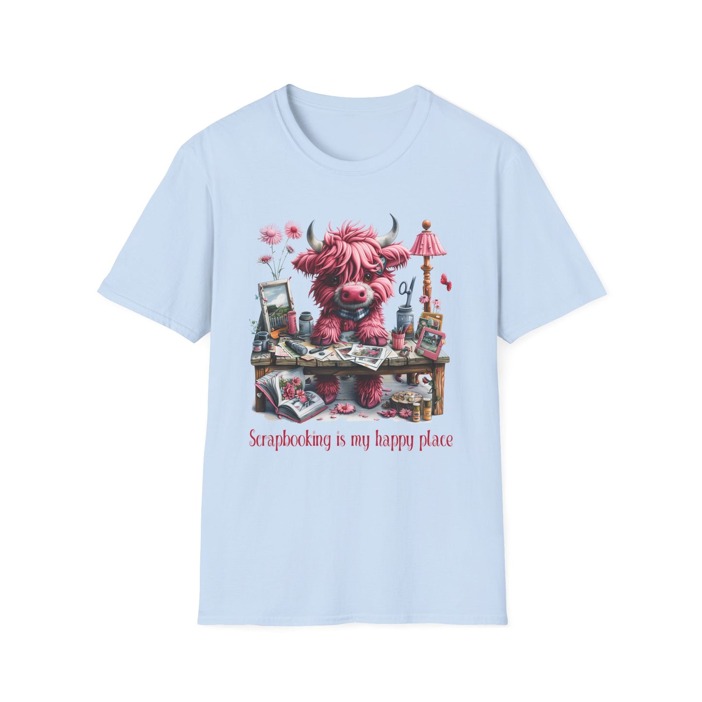 Highland Cow Scrapbooking Softstyle T-Shirt