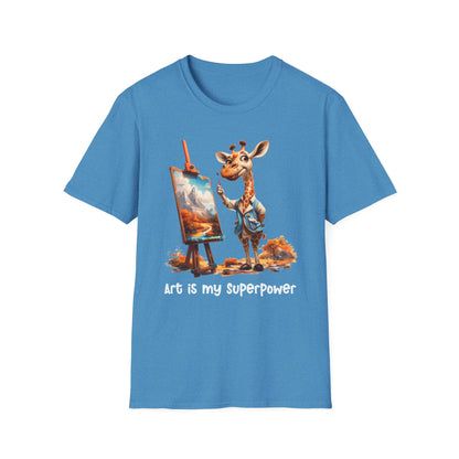 Giraffe Artist Softstyle T-Shirt