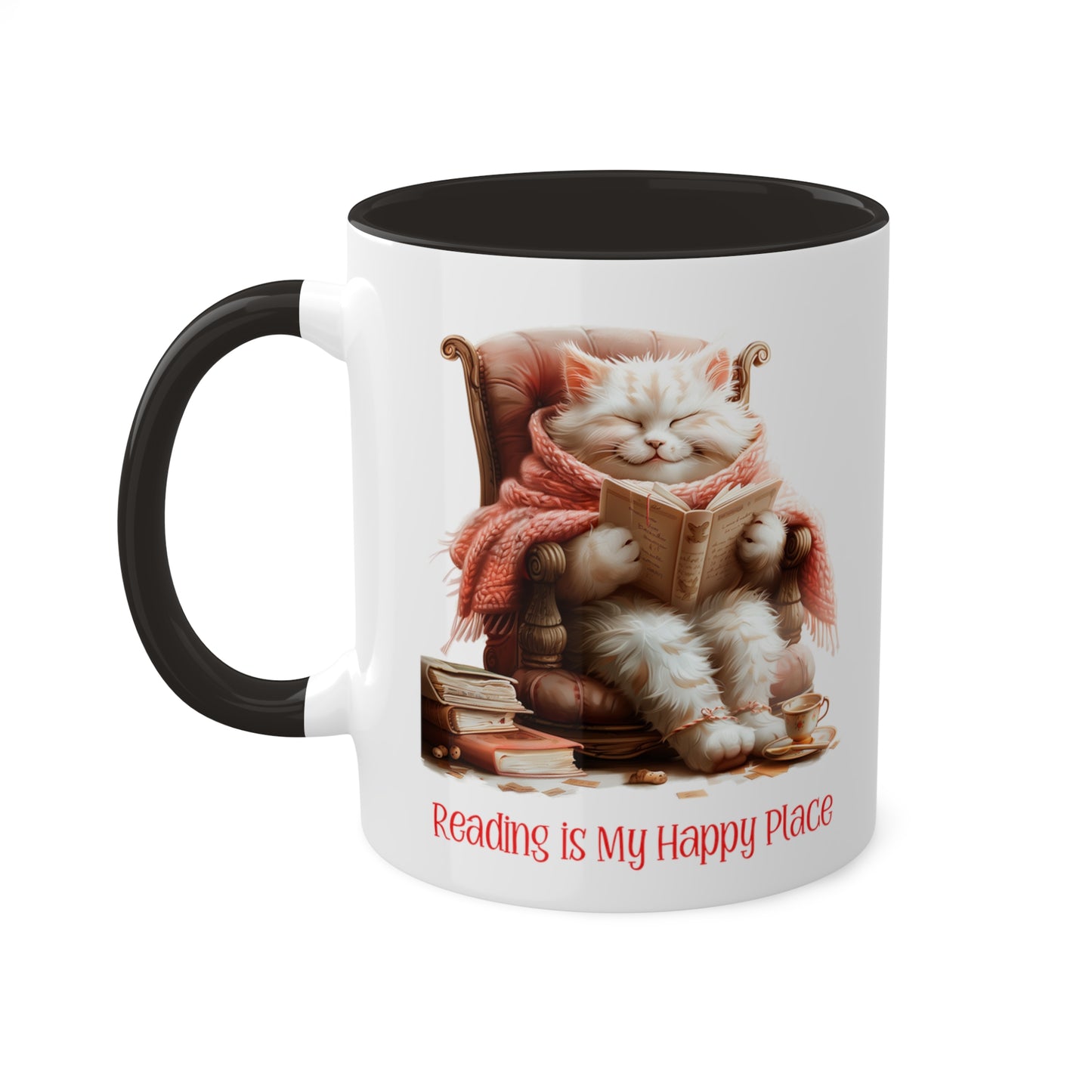 Cat Reading Mug