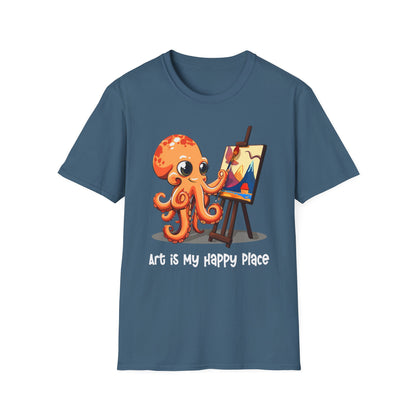 Octopus Artist  Softstyle T-Shirt