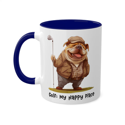 Bulldog Golfing Mug