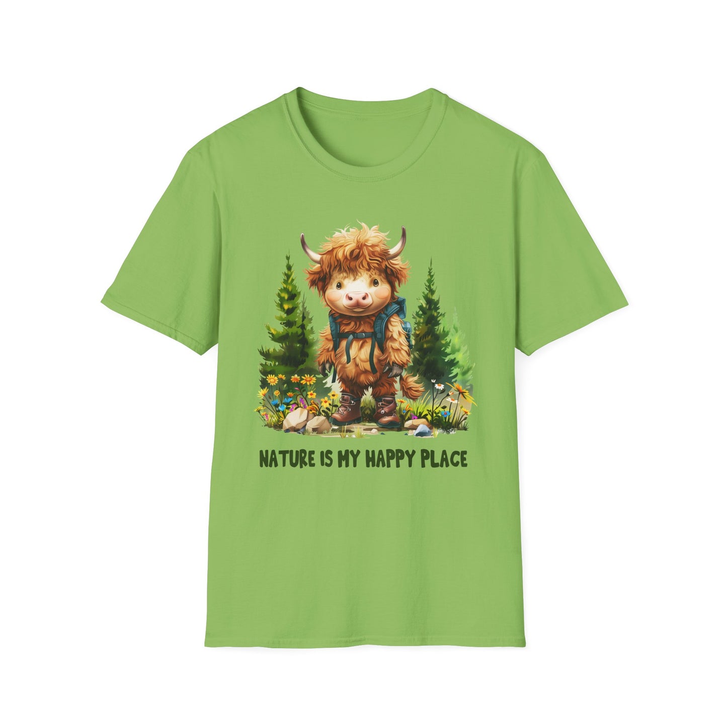 Highland Cow Hiker Softstyle T-Shirt