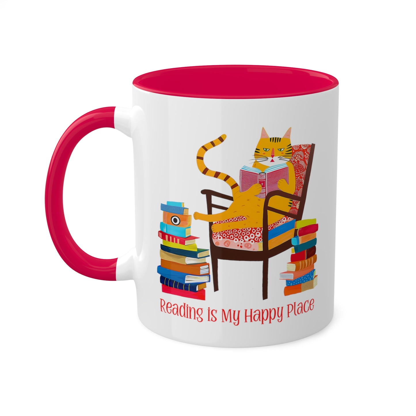 Cat Reading Mug