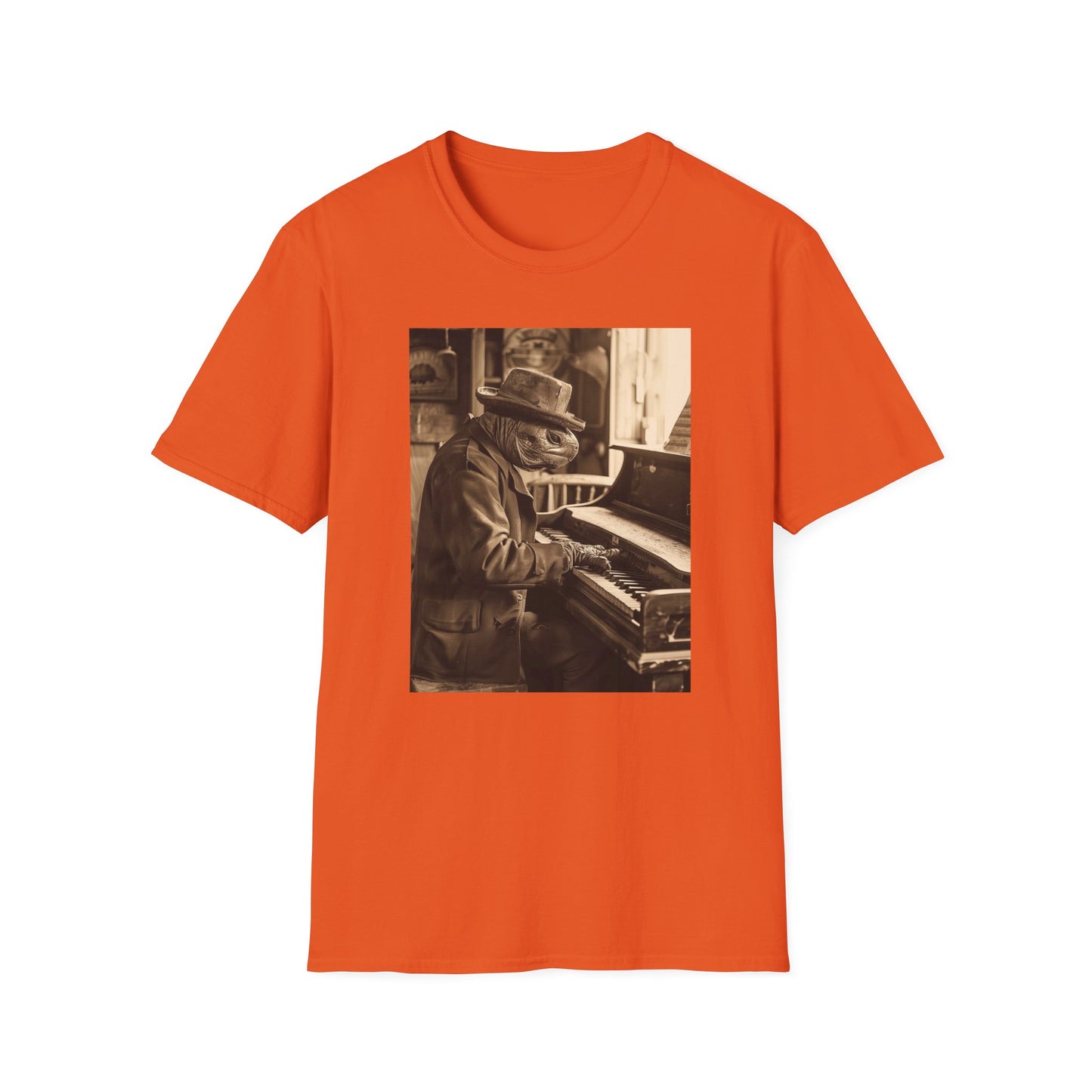 Vintage Western Turtle Piano Softstyle T-Shirt