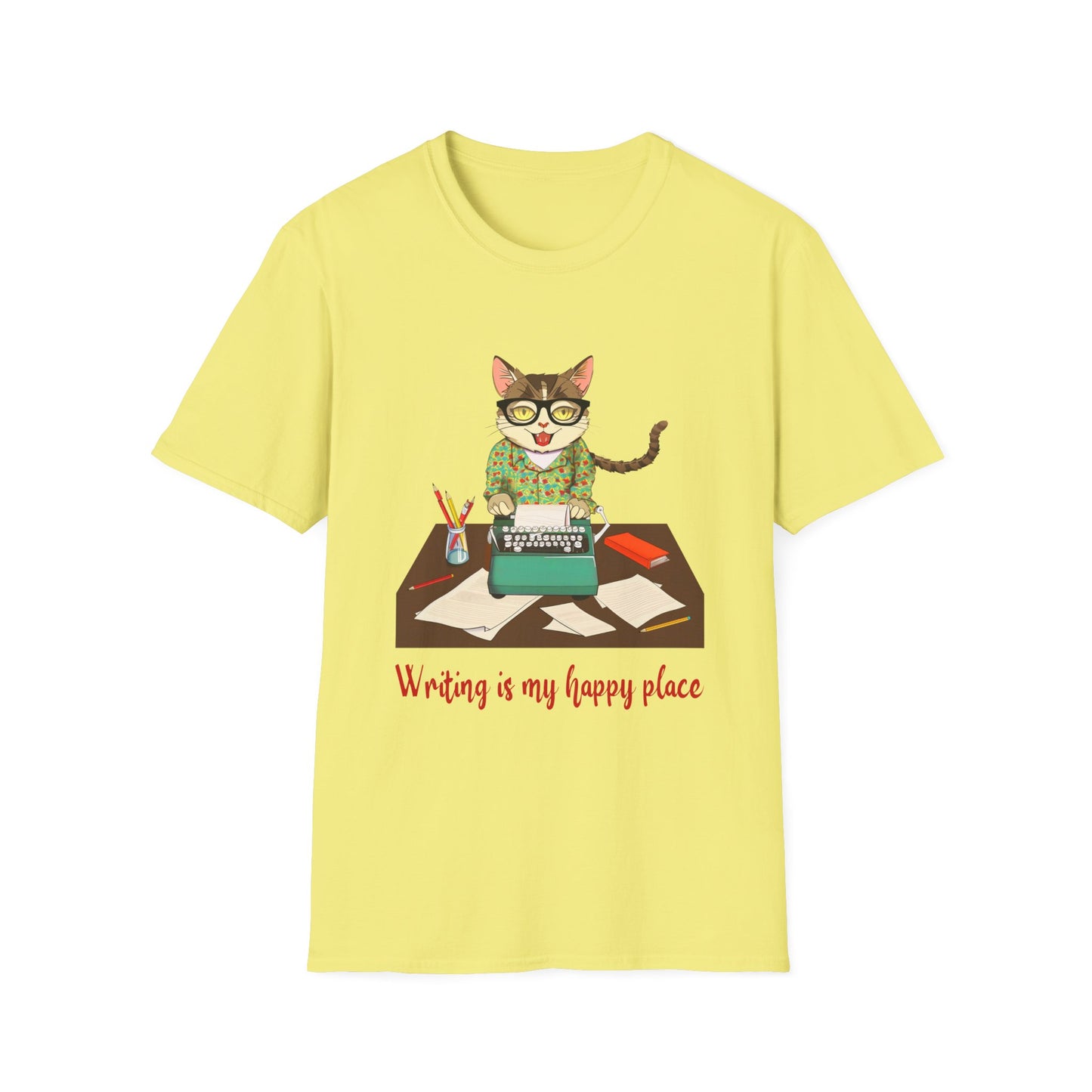 Cat Writer Softstyle T-Shirt