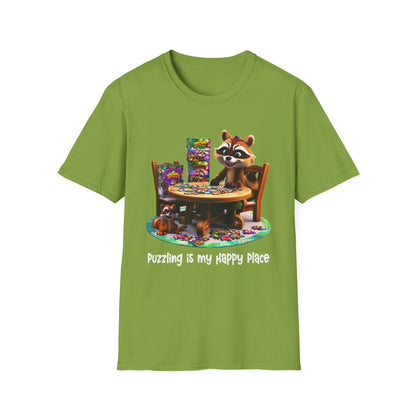 Raccoon Puzzler Softstyle T-Shirt