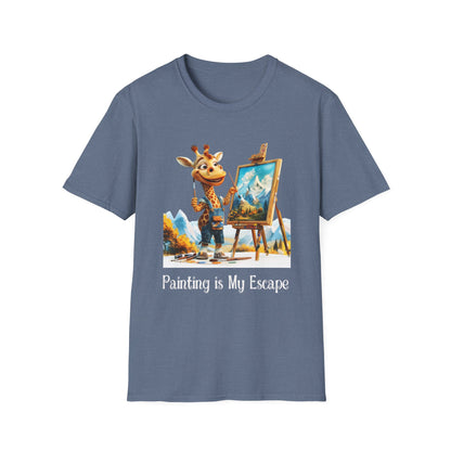 Giraffe Painter Softstyle T-Shirt