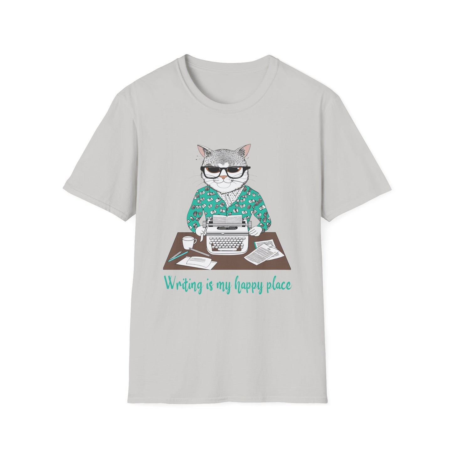 Cat Writer Softstyle T-Shirt