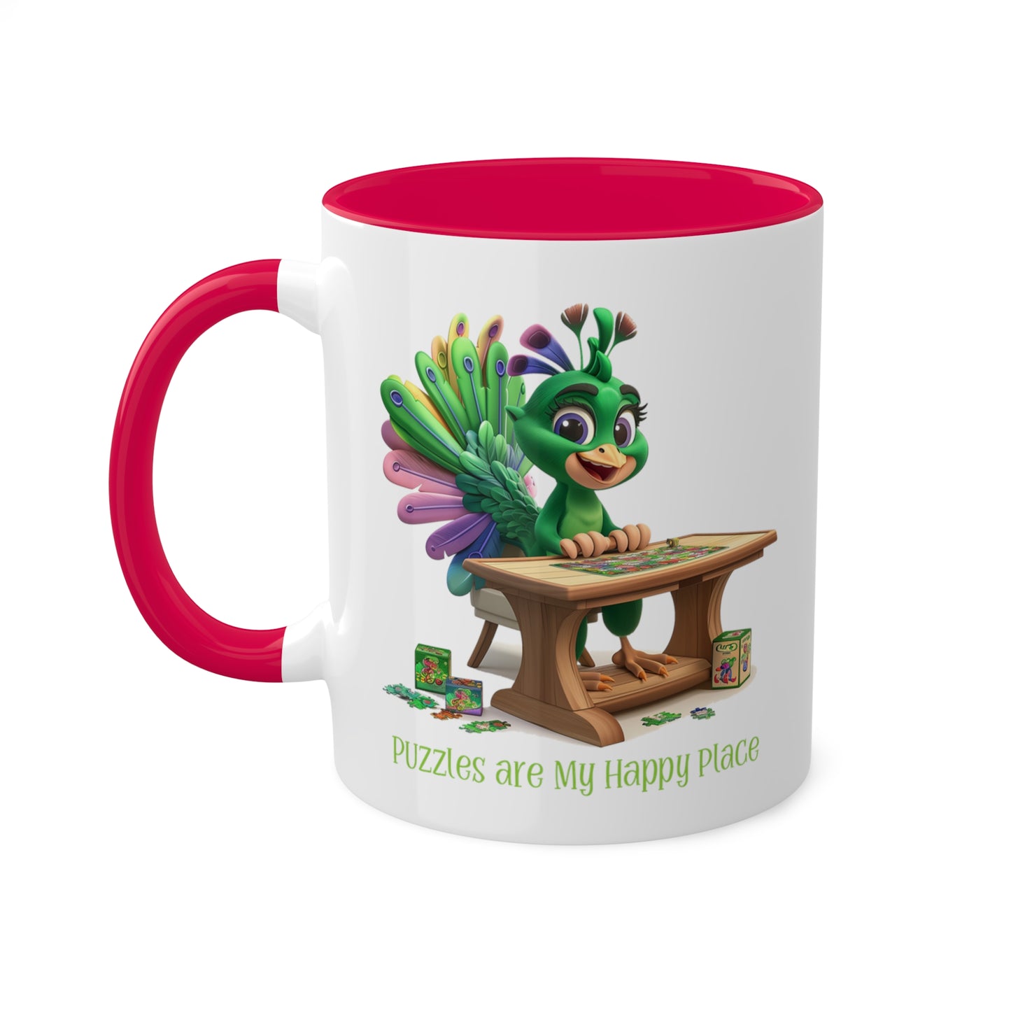 Peacock Puzzler Mug