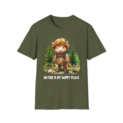 Highland Cow Hiker Softstyle T-Shirt