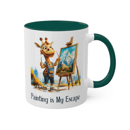 Giraffe Artist Mug