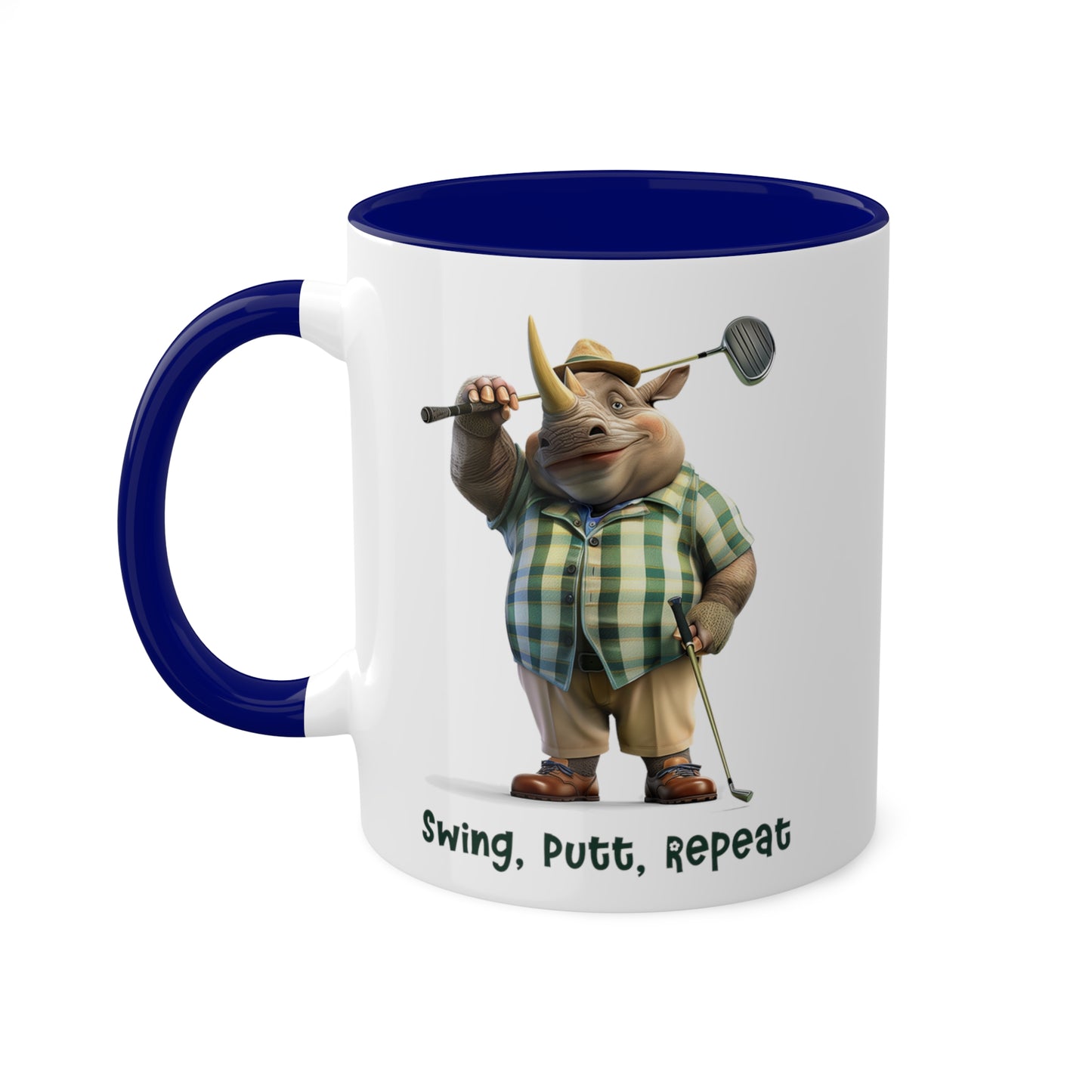 Rhino Golfer Mug