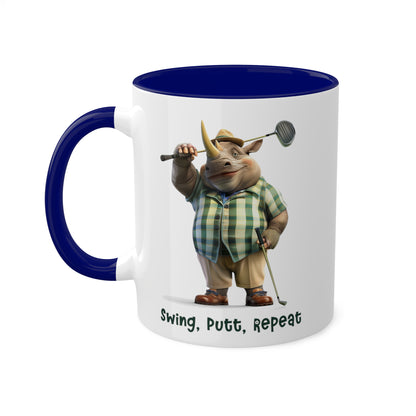 Rhino Golfer Mug