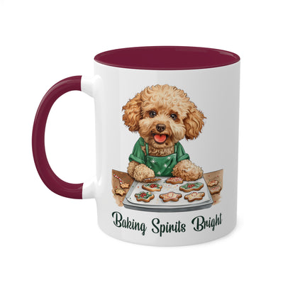 Poodle Christmas Baker Mug