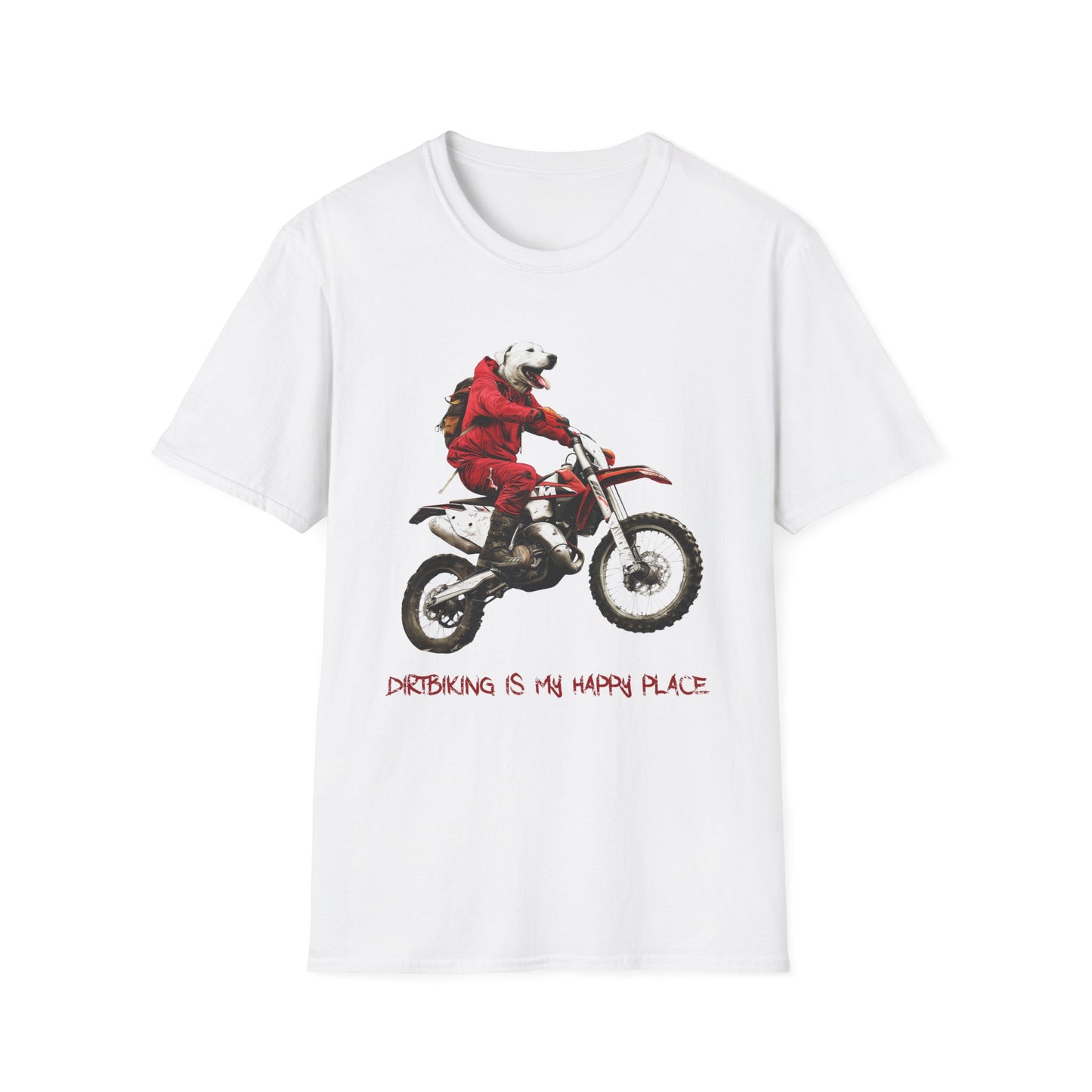 Dog Dirtbiker Softstyle T-Shirt