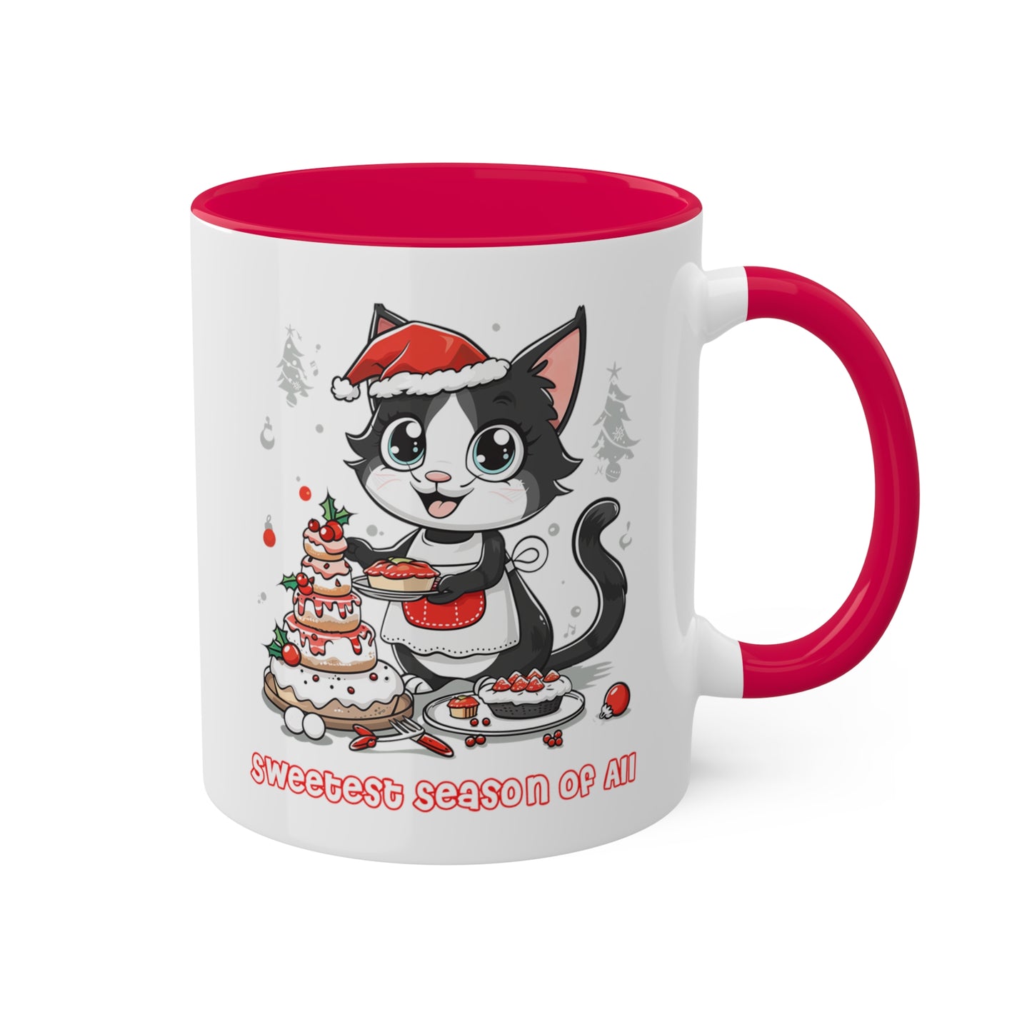 Cat Christmas Baker Mug