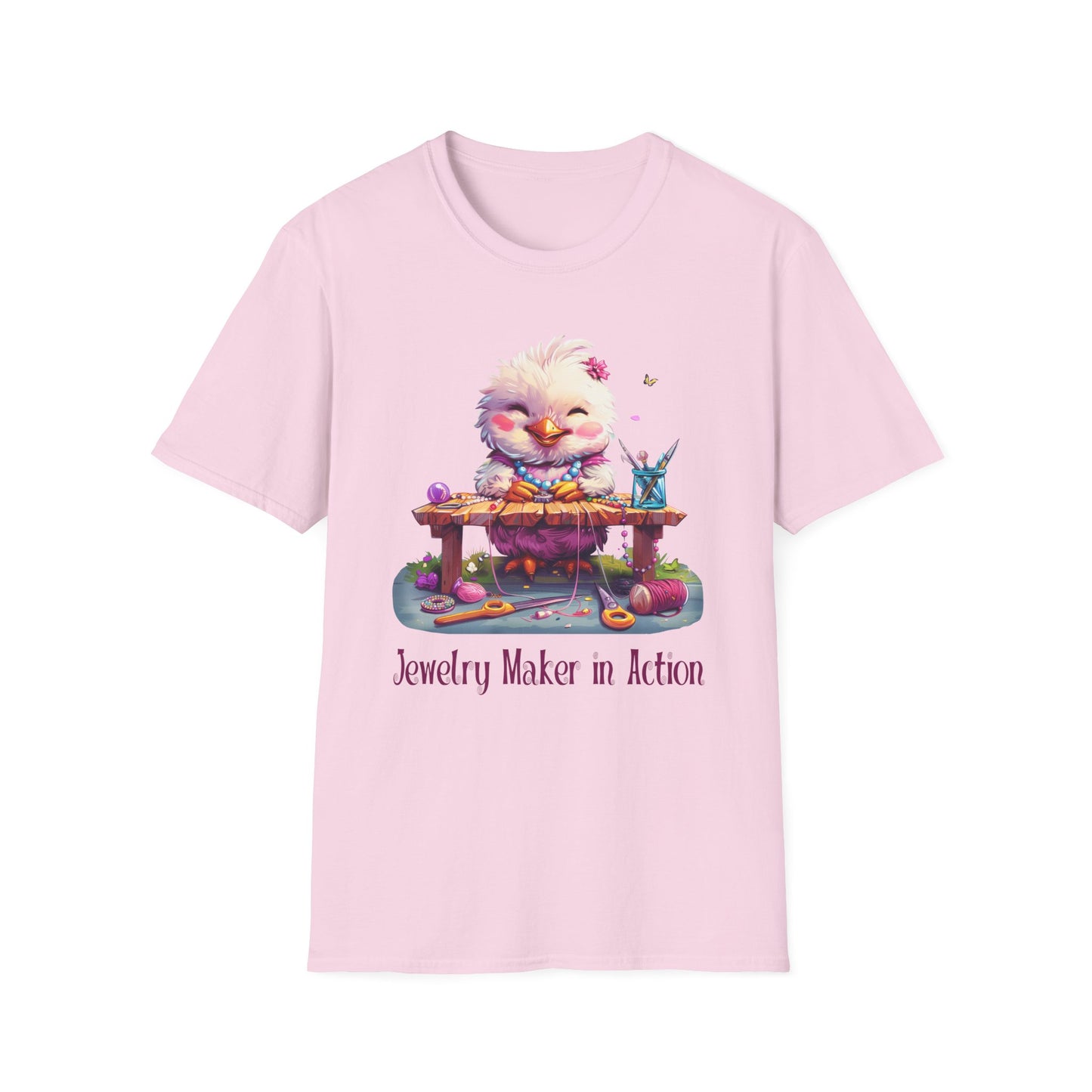 Chicken Jewelry Making Softstyle T-Shirt