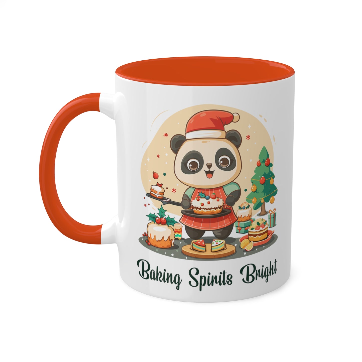 Panda Bear Christmas Baker Mug