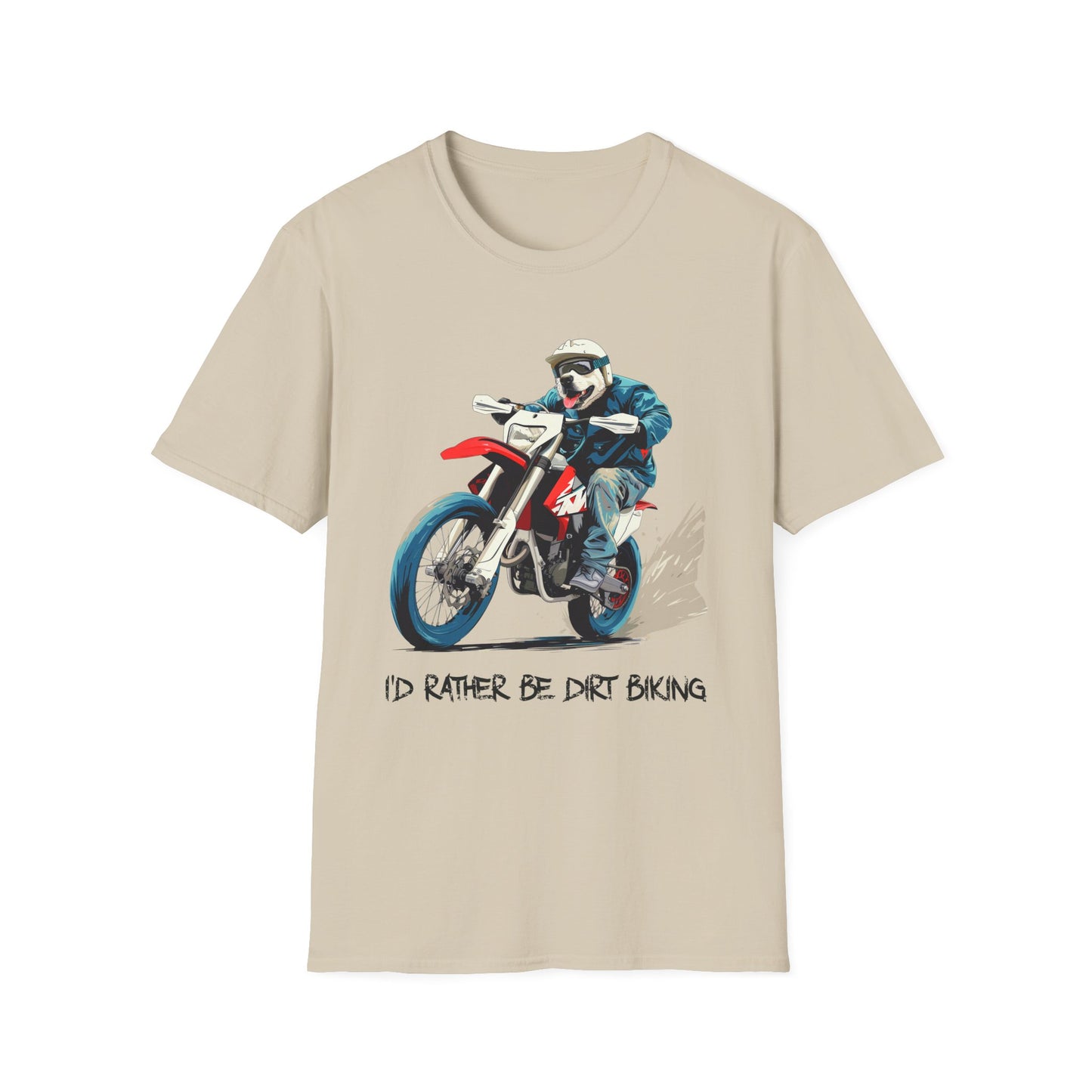 Dog Dirt Biker Softstyle T-Shirt