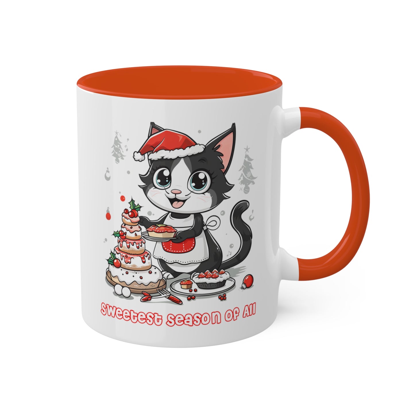 Cat Christmas Baker Mug