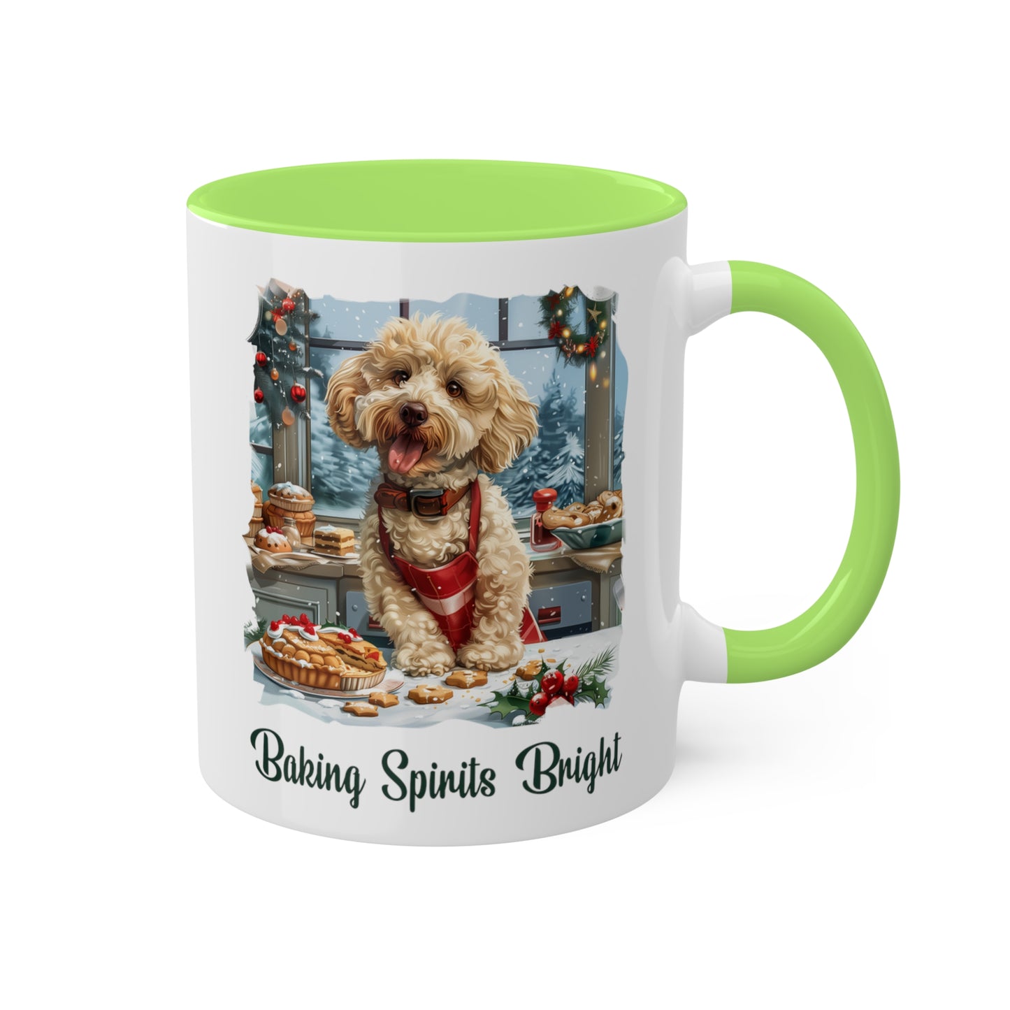 Poodle Christmas Baker Mug