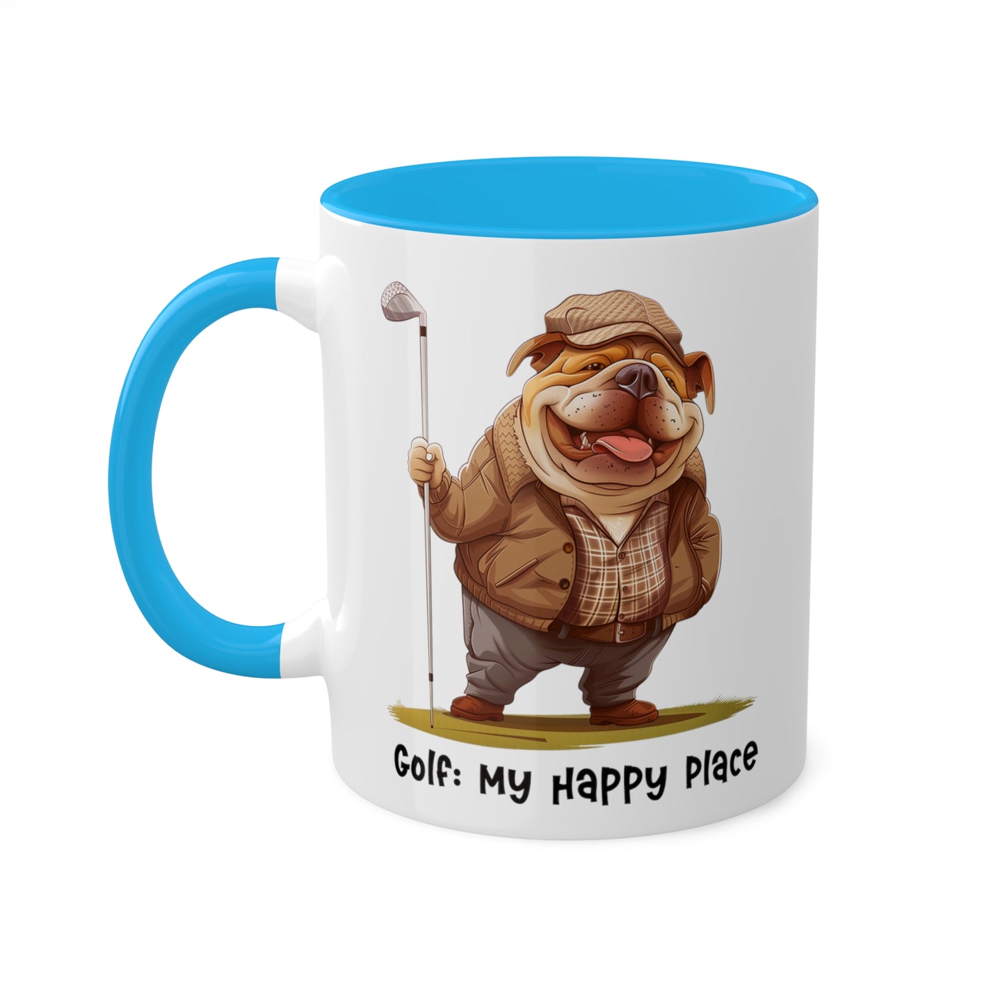 Bulldog Golfing Mug