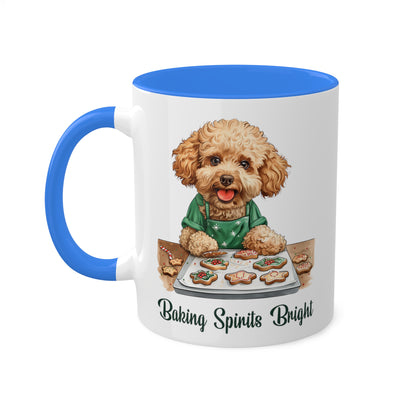 Poodle Christmas Baker Mug