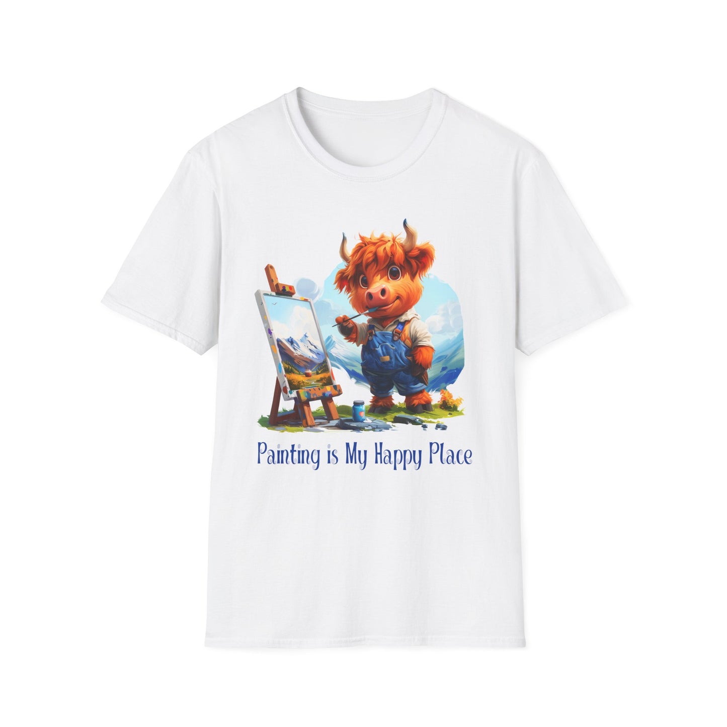 Highland Cow Artist Softstyle T-Shirt