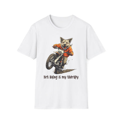 Dog Dirt Biker Softstyle T-Shirt