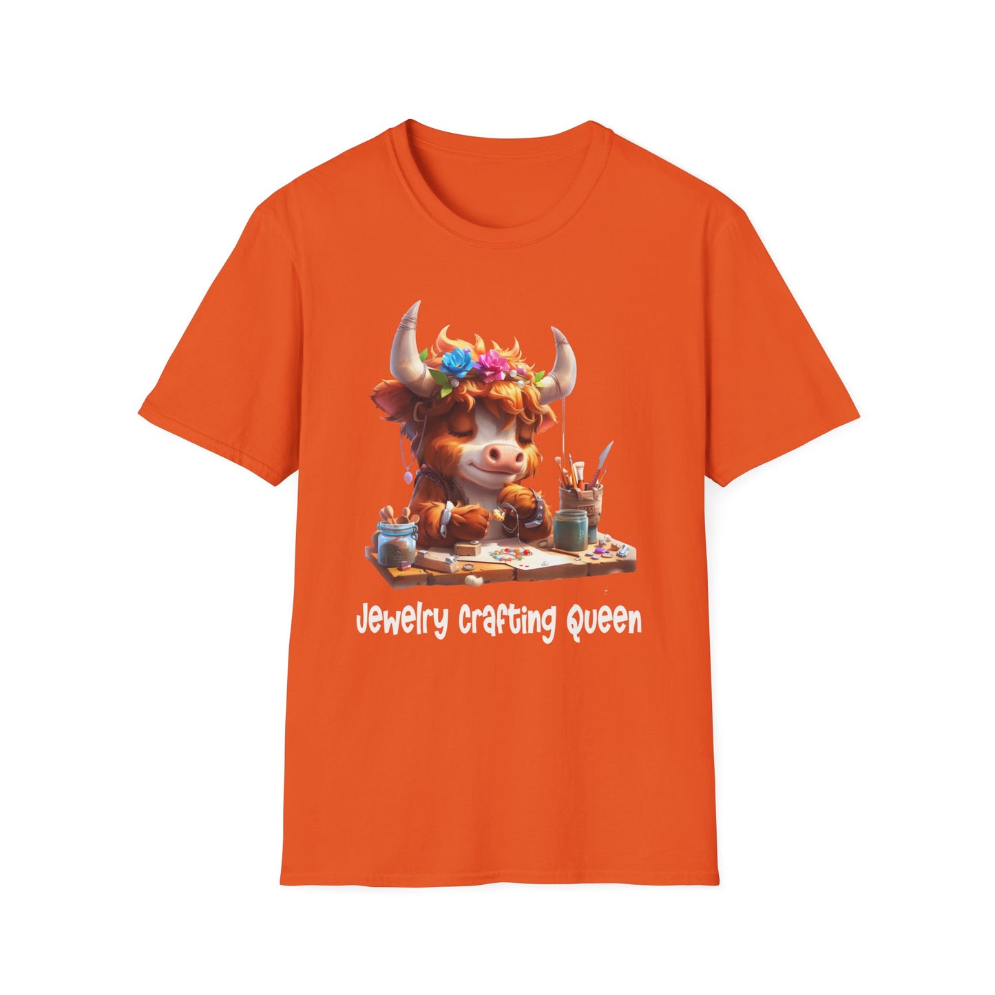 Highland Cow Jewelry Making Softstyle T-Shirt