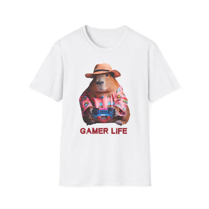 Capybara Gamer Unisex Softstyle T-Shirt