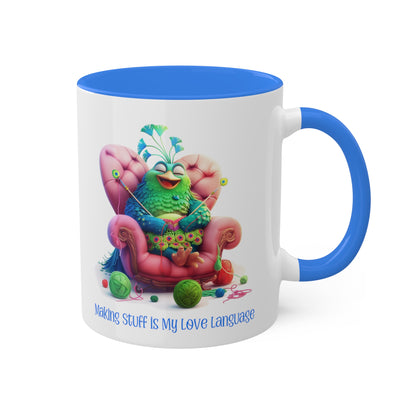 Peacock Knitter Mug