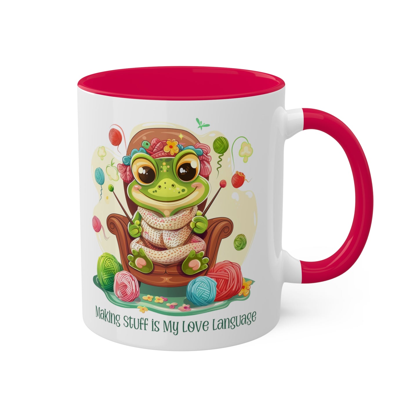 Frog Knitter Mug