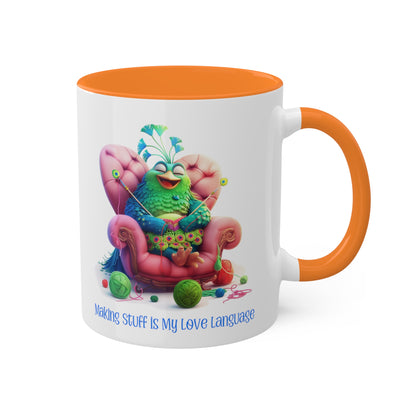 Peacock Knitter Mug