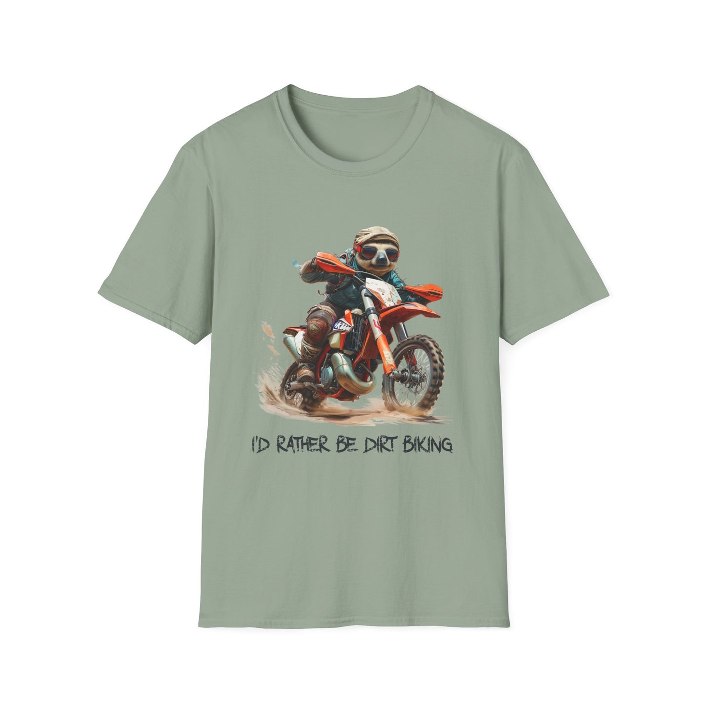 Sloth Dirt Biker Softstyle T-Shirt