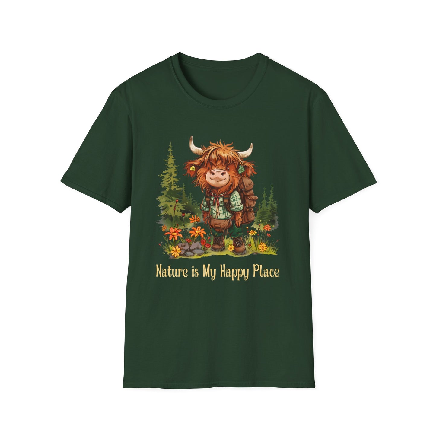 Highland Cow Hiker Softstyle T-Shirt